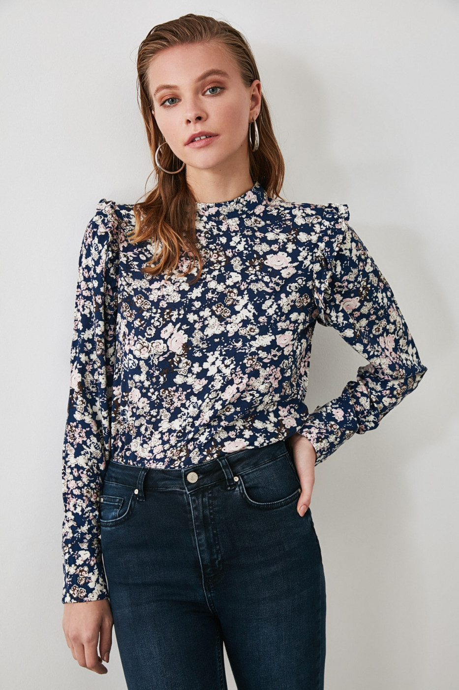 Naiste pluus Trendyol Floral Patterned
