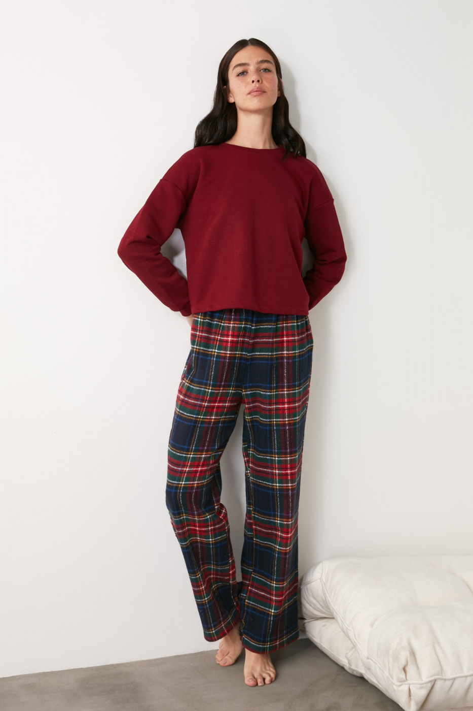 Trendyol Plaid Woven Pajamas bottom