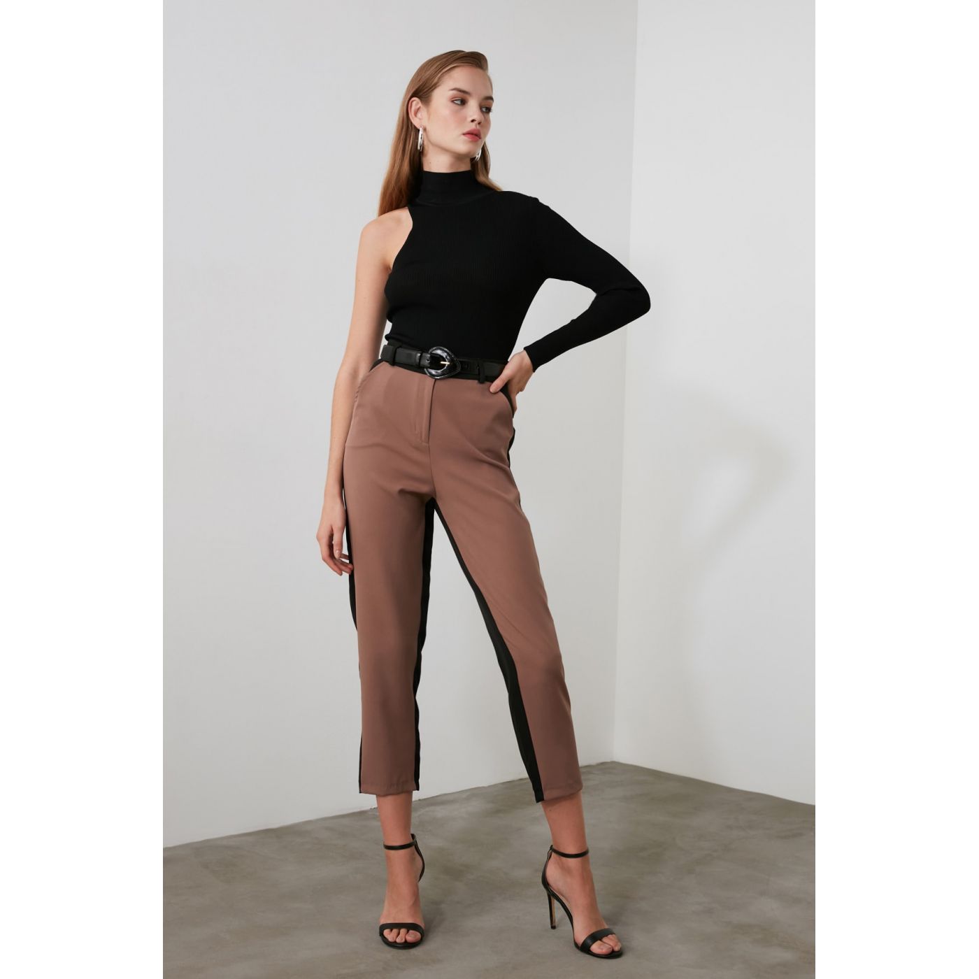 Trendyol Camel Color Block Pants