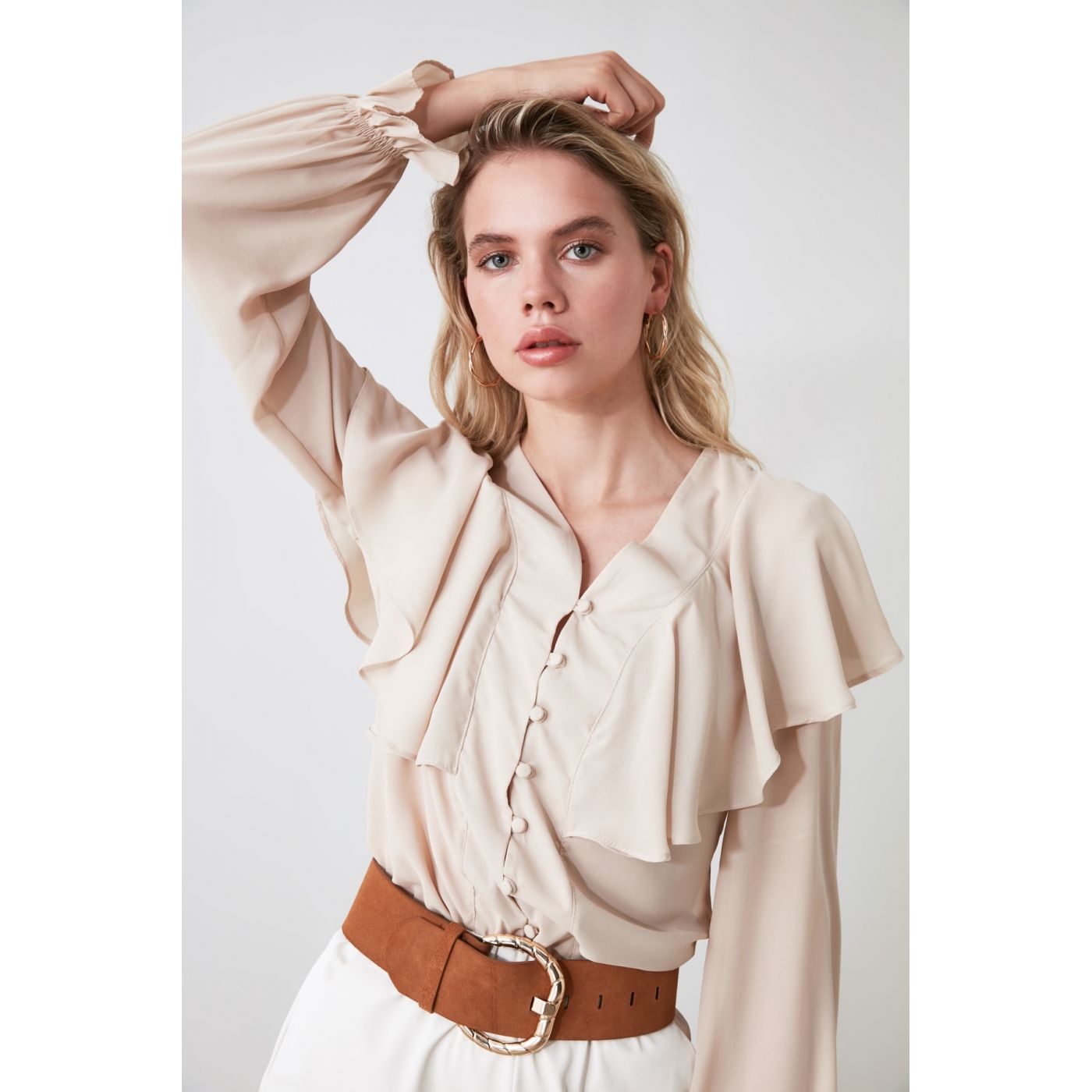 Trendyol Stone Frill Detailed Blouse