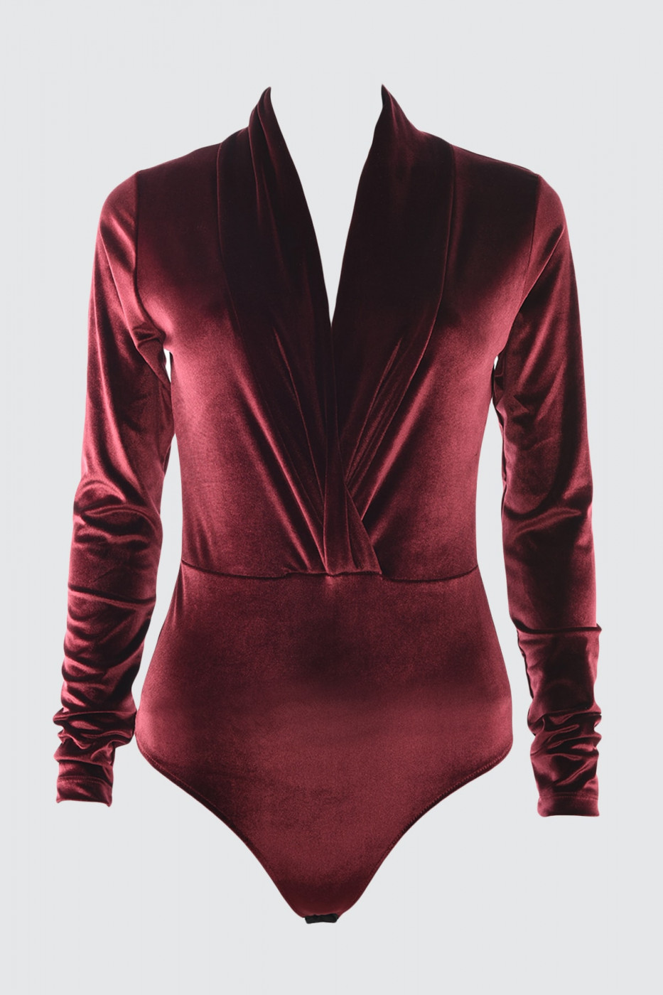 Trendyol Burgundy Velvet Cruise Knitted Body