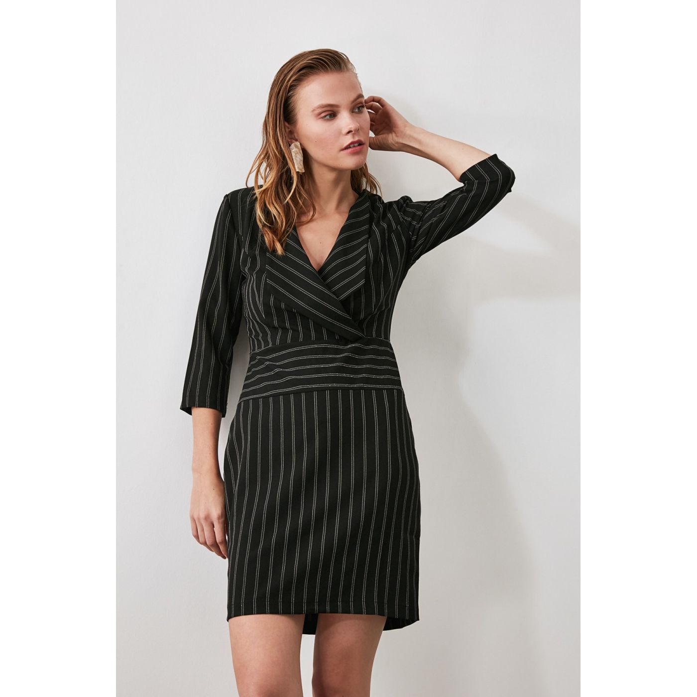 Trendyol Black Striped Dress