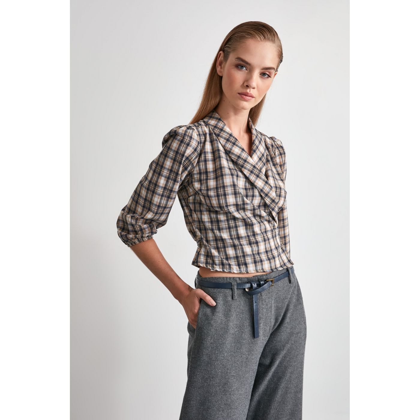 Trendyol Ekru Binding Detailed Blouse