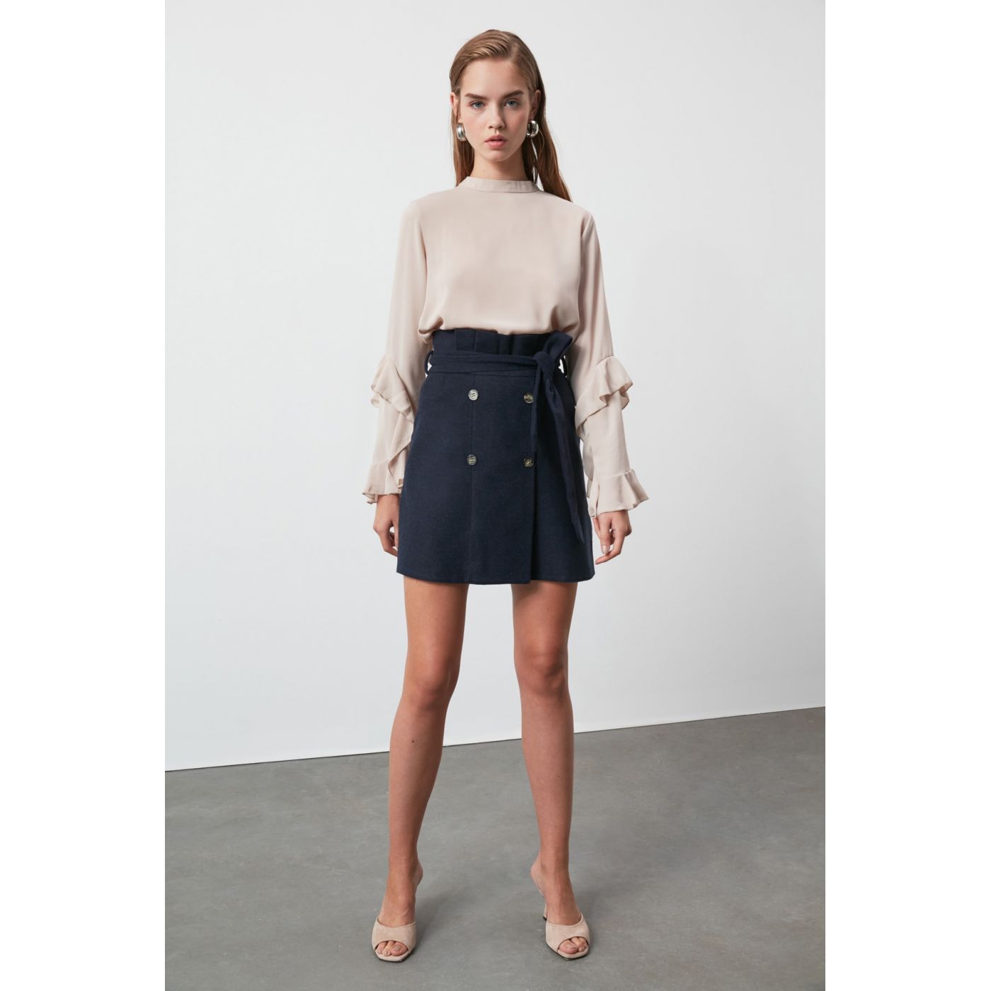 Trendyol Stone Sleeve Detailed Blouse