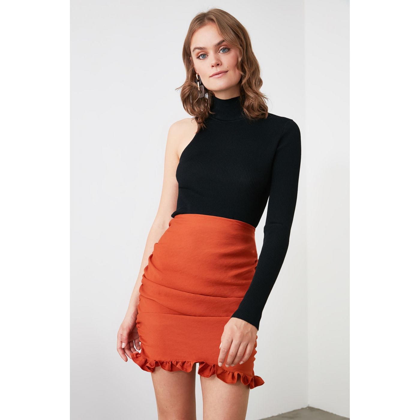 Trendyol Tile Frilled Skirt