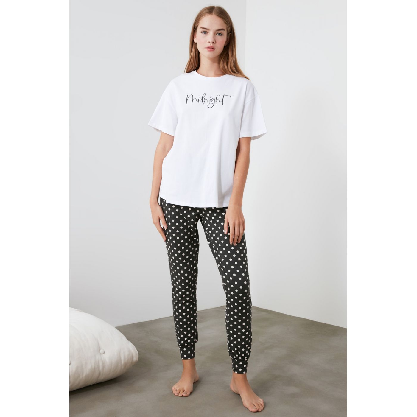 Trendyol Motto Knitted Pyjamas Set