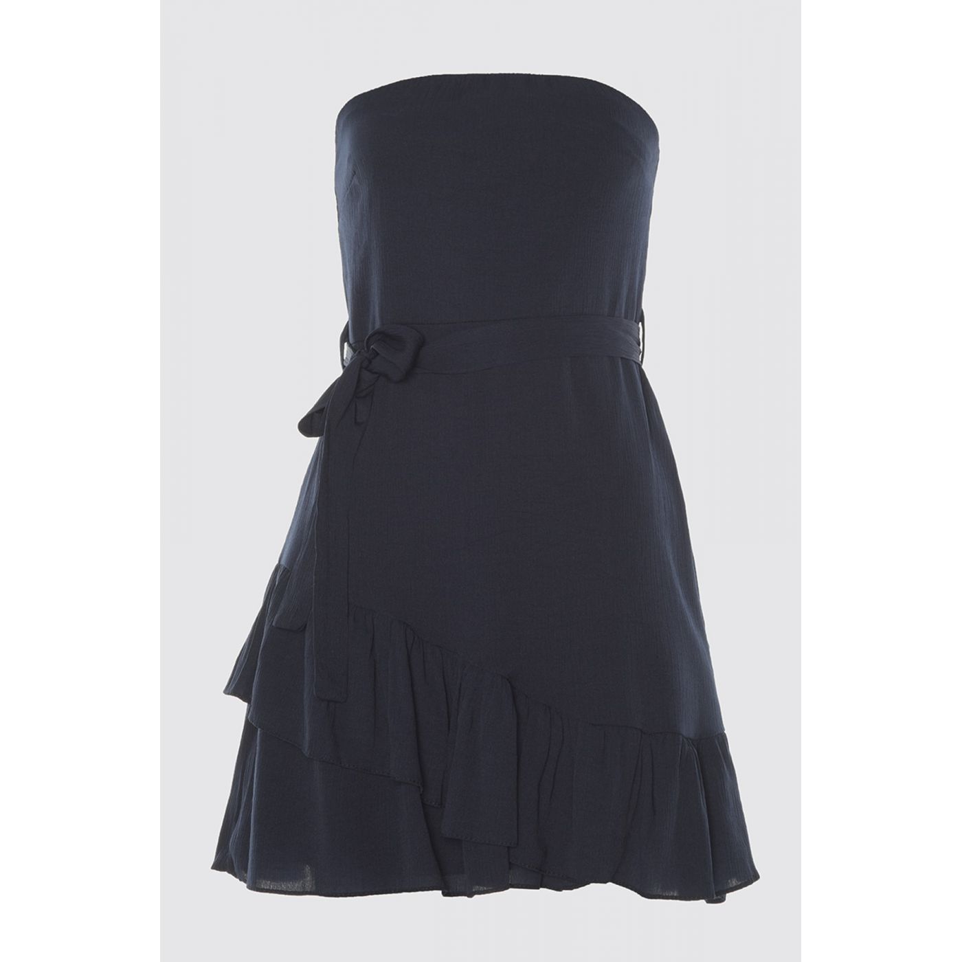 Trendyol Strapless Dress with Blue Belt Volli Wearer