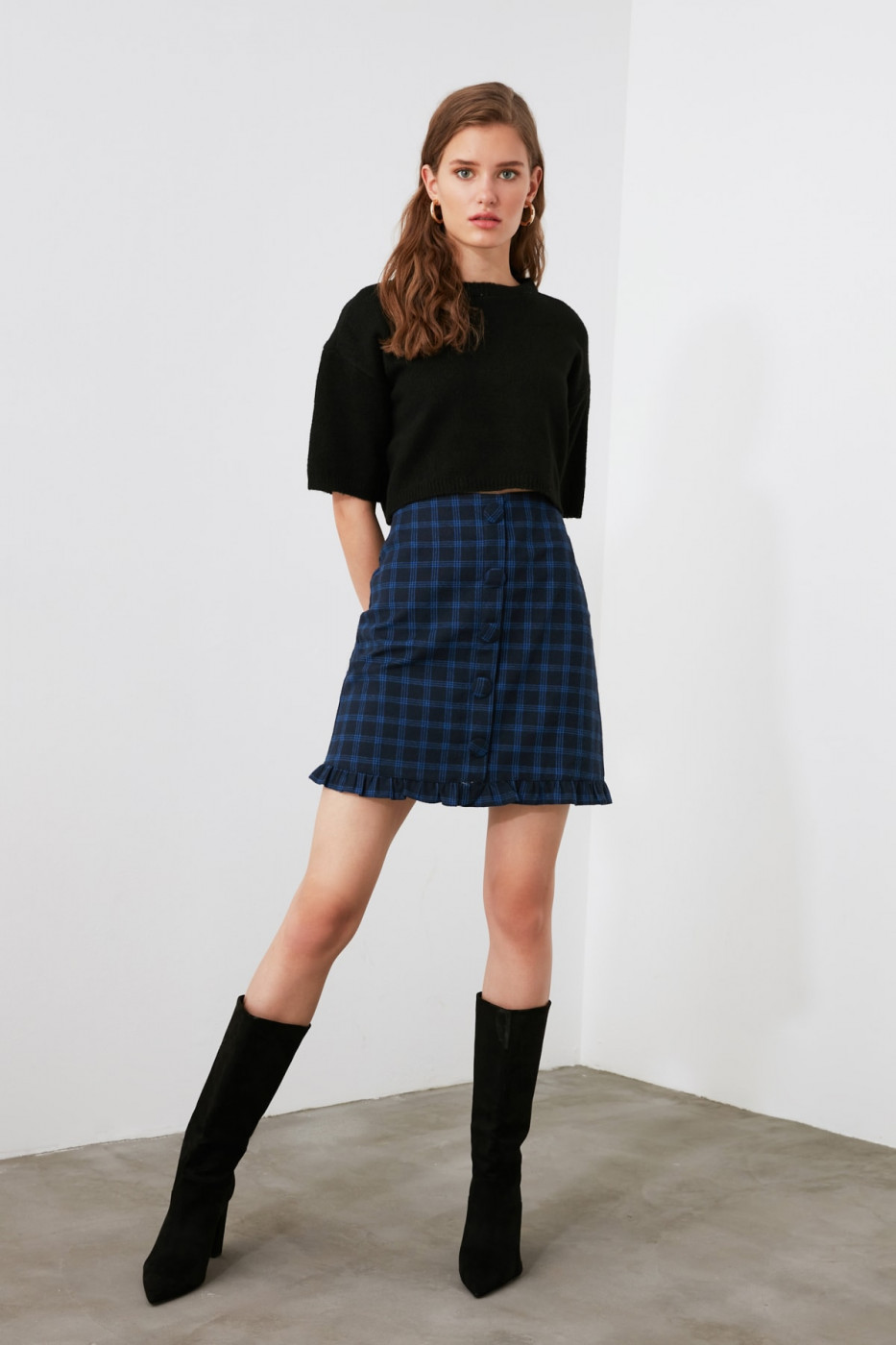 Trendyol Navy Frillskirt