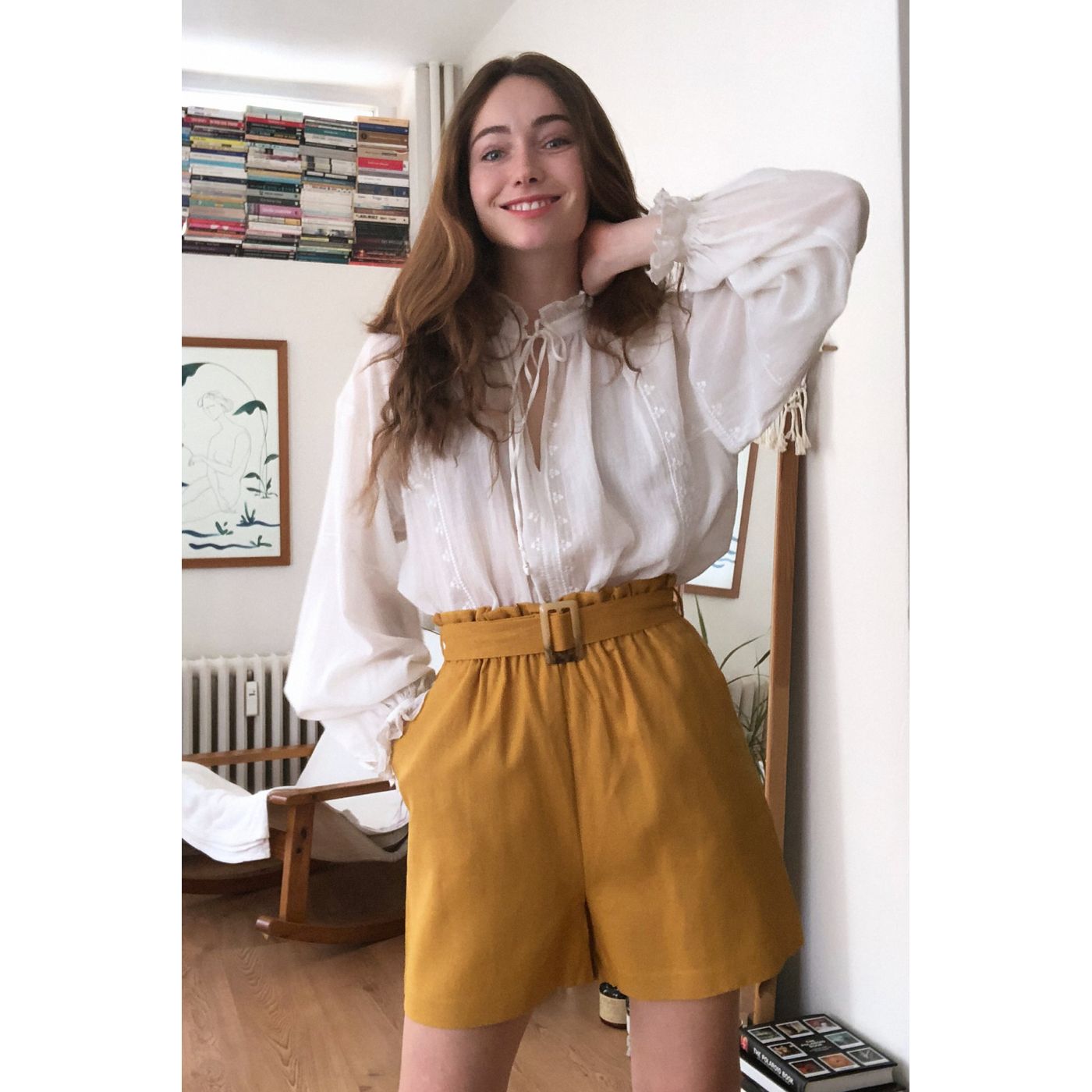 Trendyol Camel Striped Shorts & Bermuda