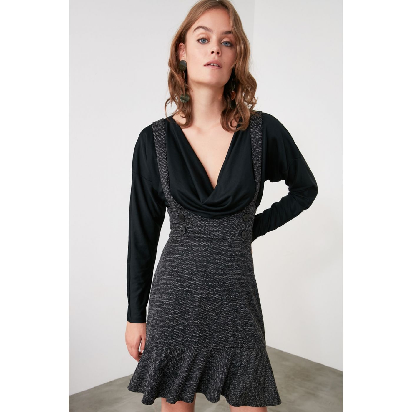 Trendyol Black Flywheel Jile Dress