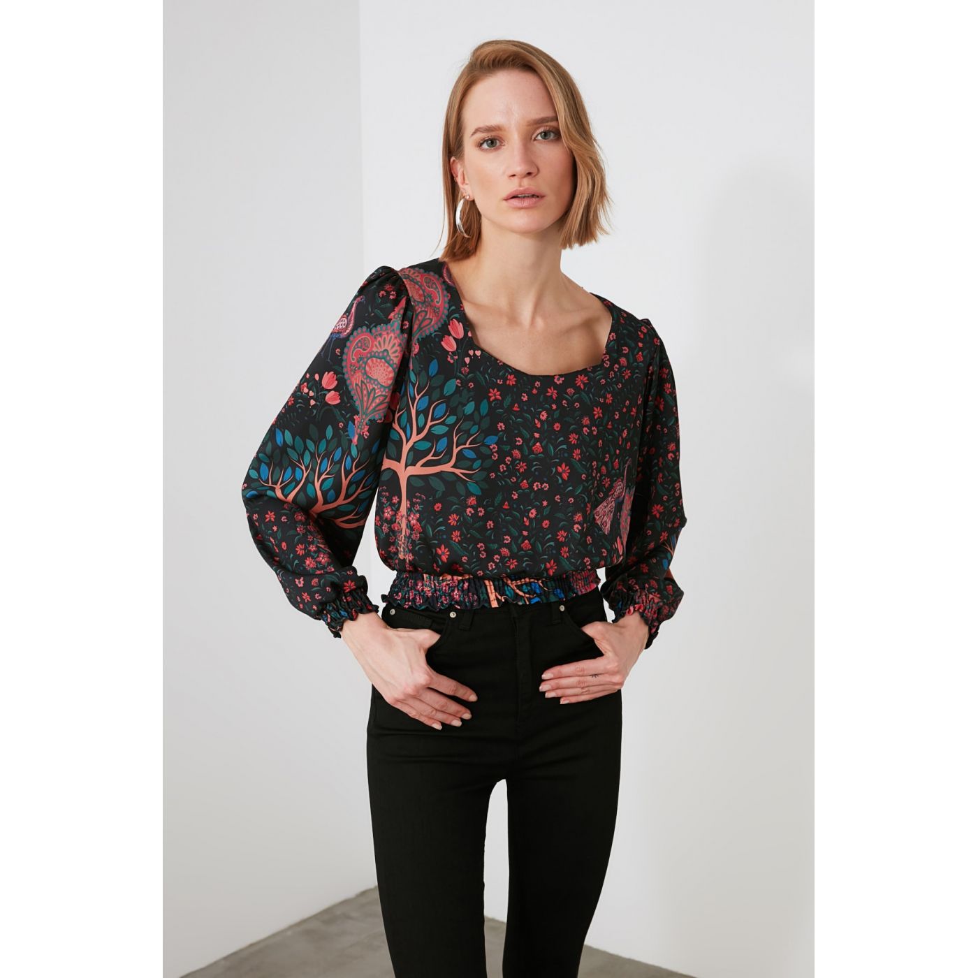 Trendyol Multicolored Crop Blouse
