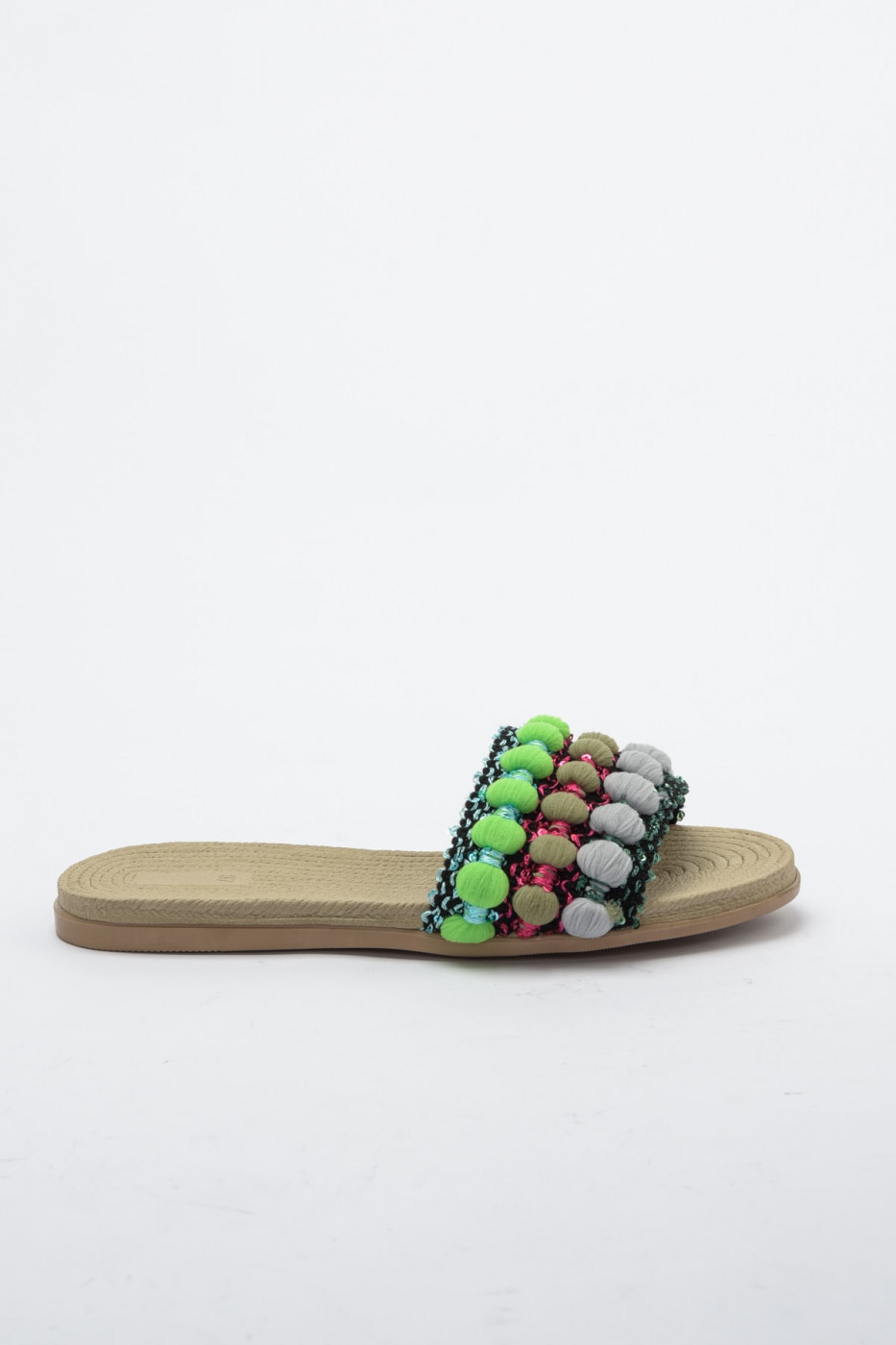 Trendyol Green Pompom Detailed Women's SlipperTAKS20TE0013