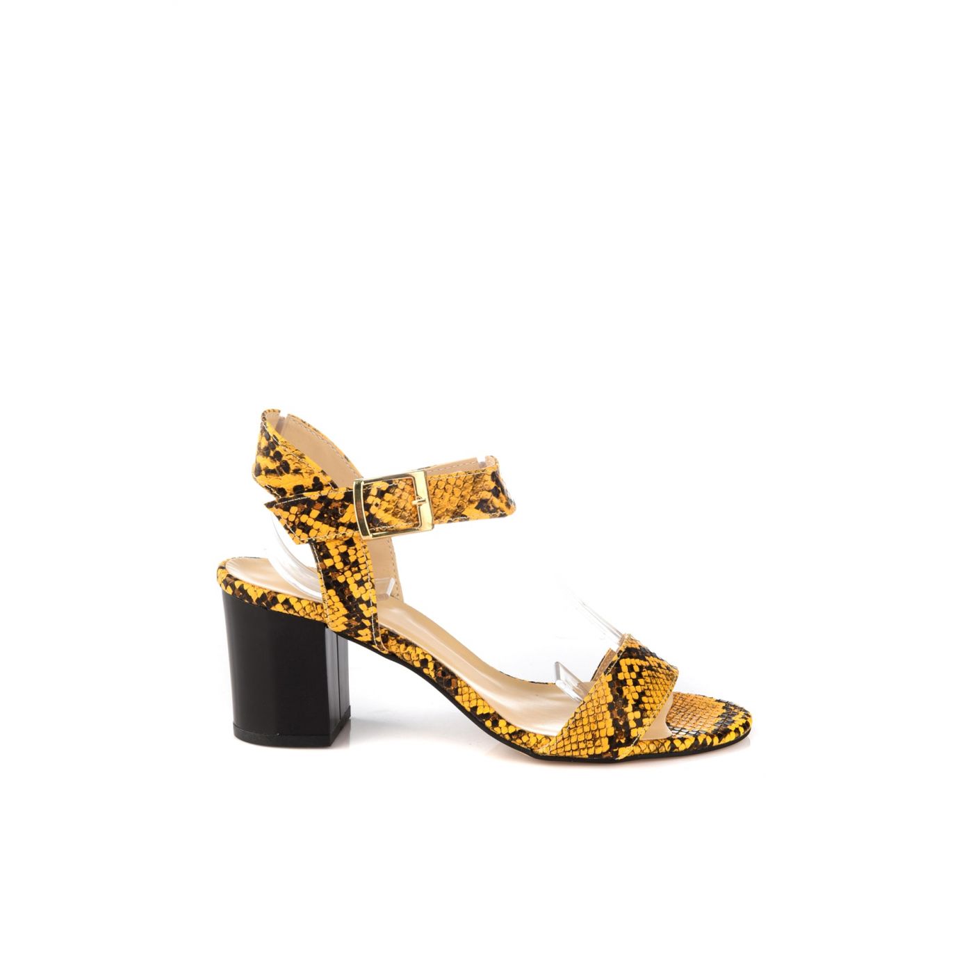 Trendyol Yellow Snake Detailed Muscle Classic Heels