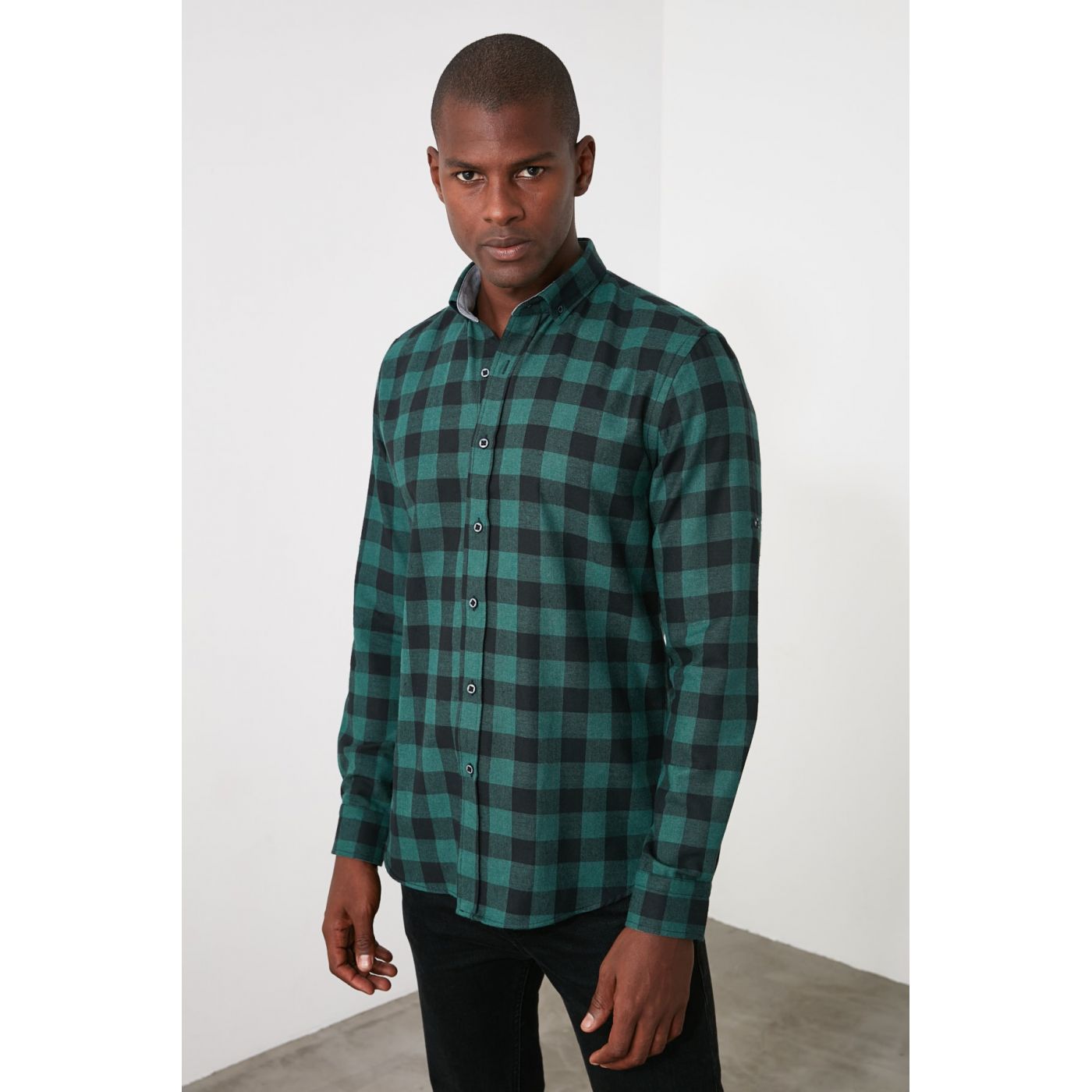 Trendyol Green Men's Slim Fit Shirt