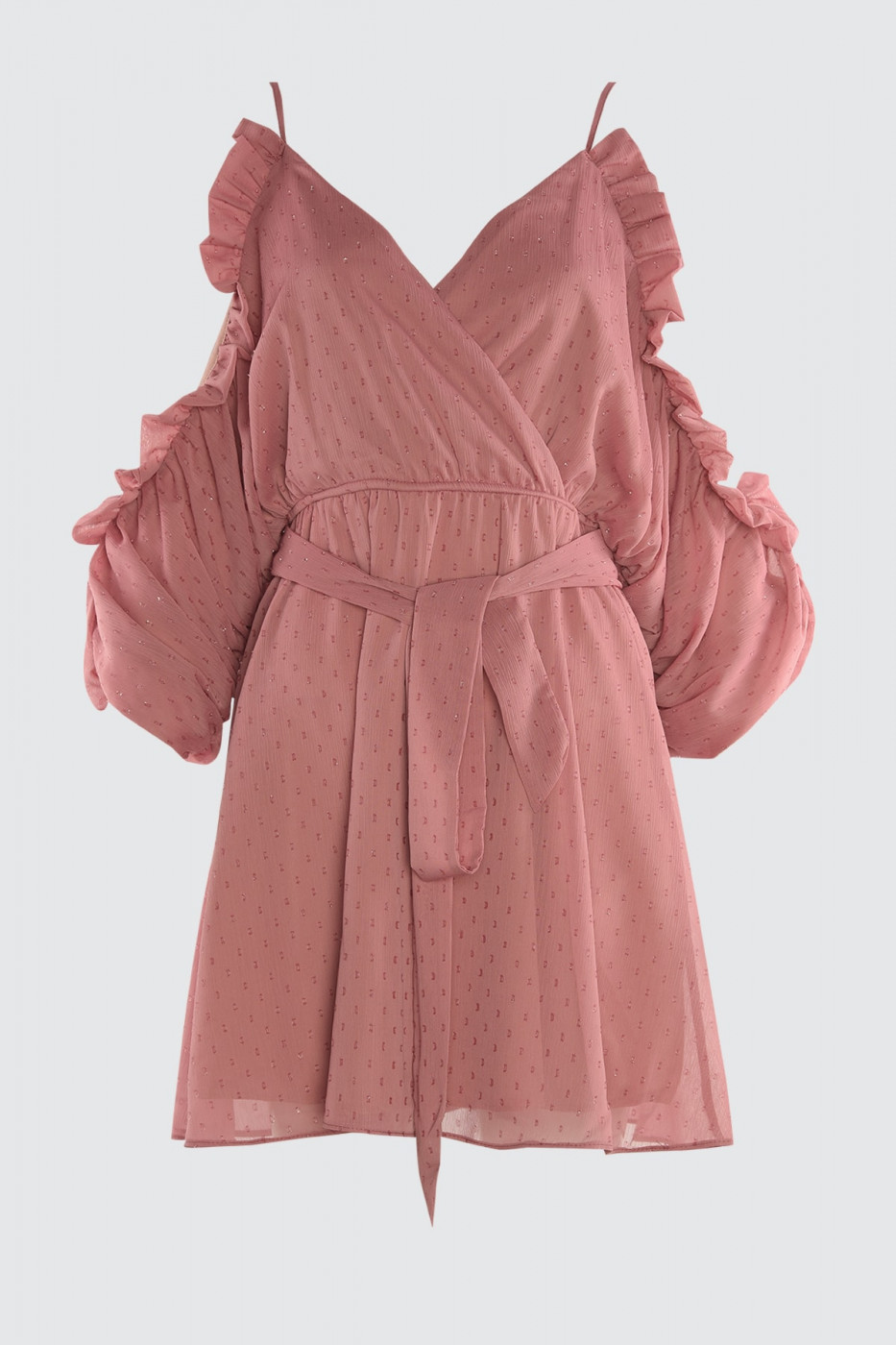 Trendyol Rose Dry Shimmering Textured Dress