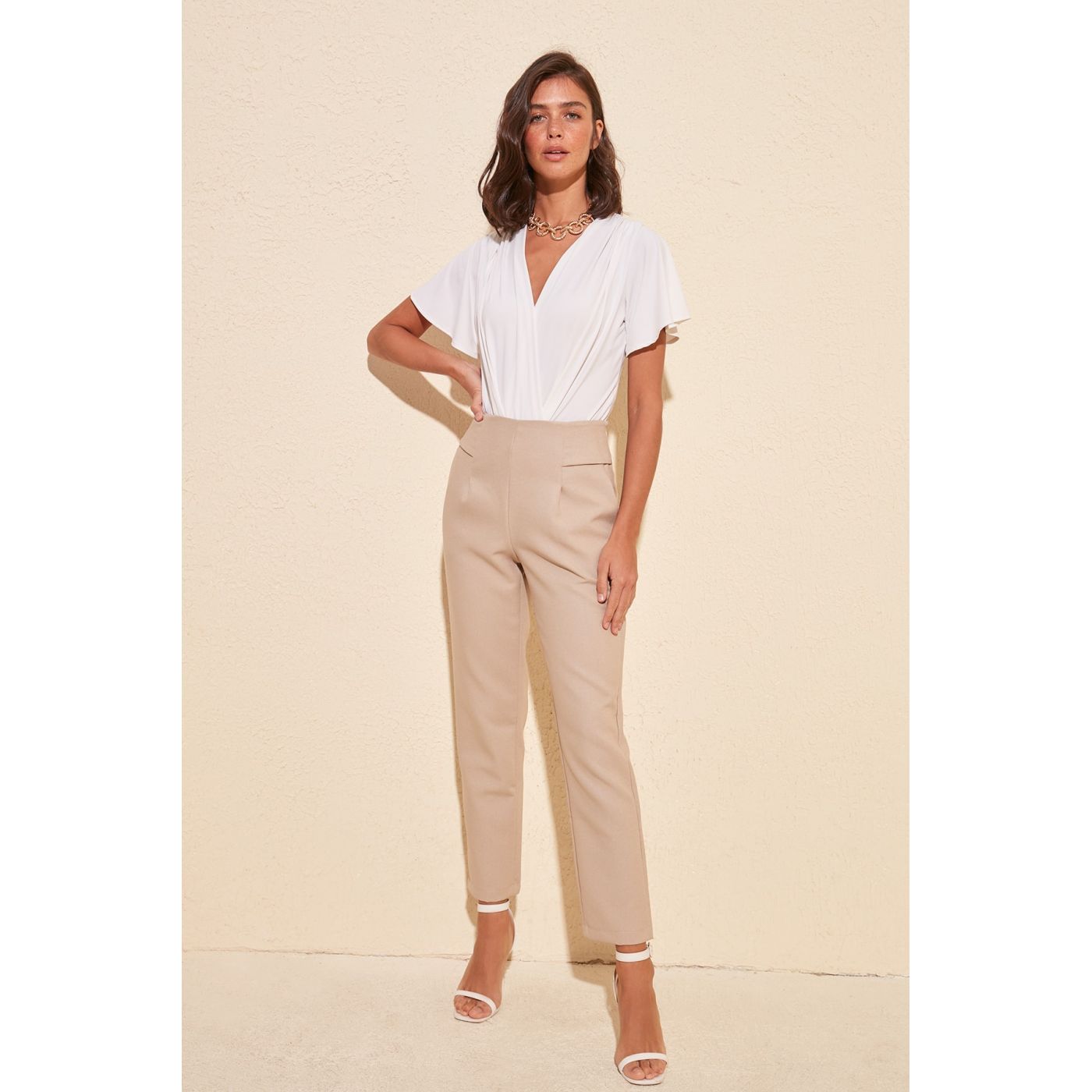 Trendyol Stone Battery Detailed Pants