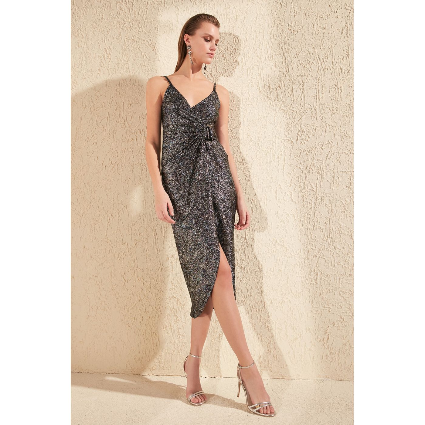 Trendyol Multicolored Buckle Detailed Dress