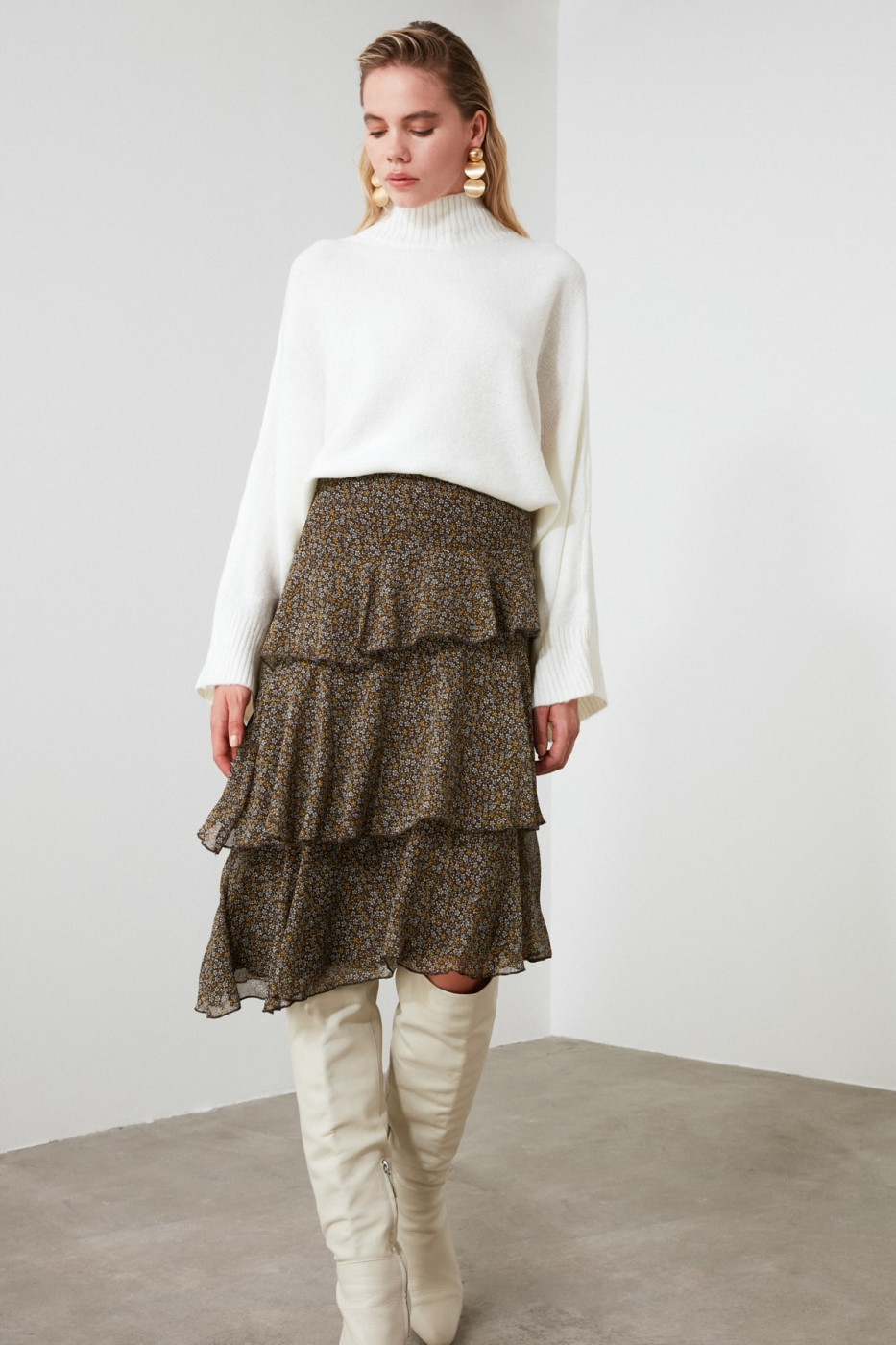 Trendyol Multi-Color Frilled Skirt