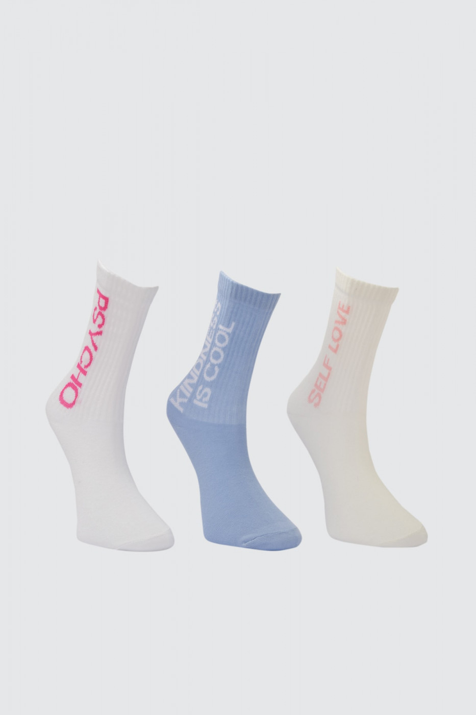 Trendyol Multicolor slogan 3 Pack Knitted Socks