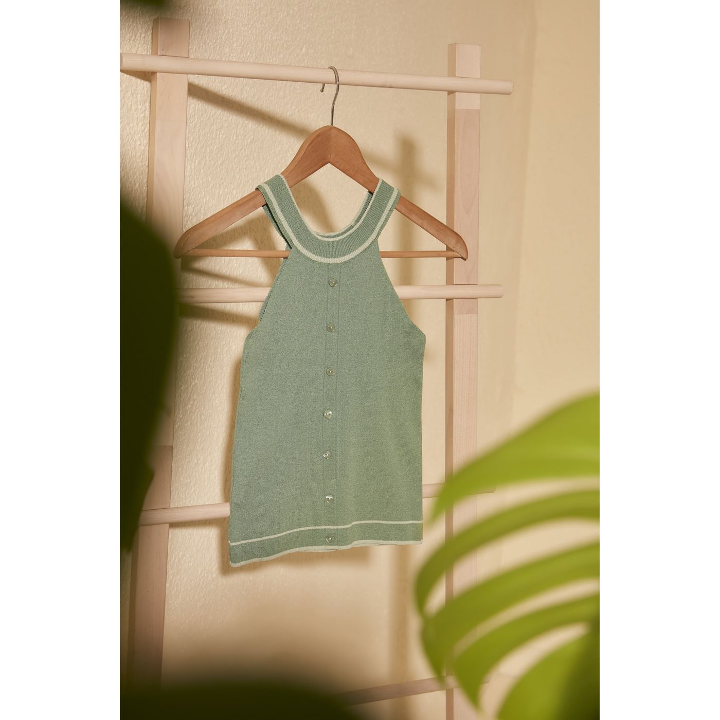 Trendyol Mint Halter Collar KnitWear Blouse