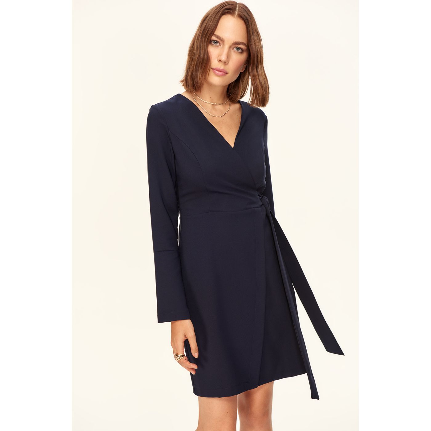 Trendyol Navy Blue Double Breasted Dress