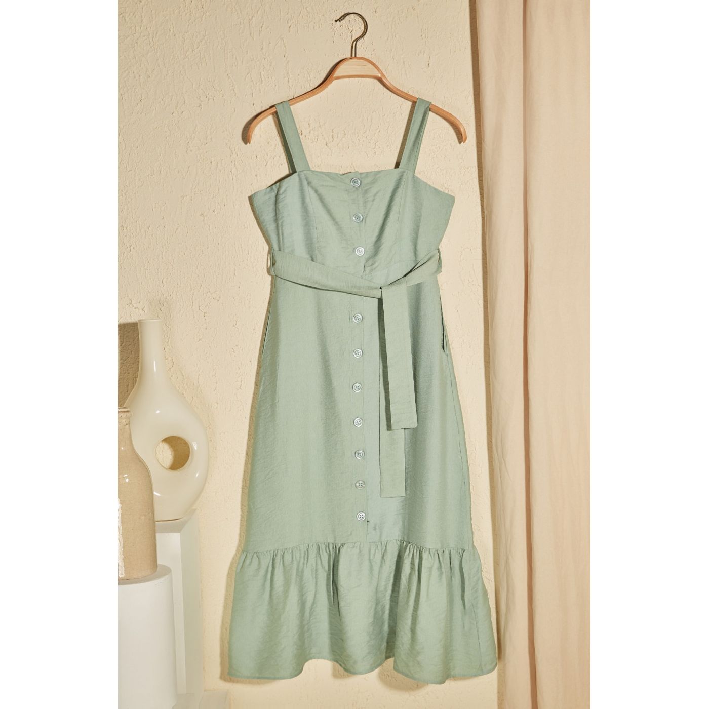 Trendyol Khaki Belt Dress