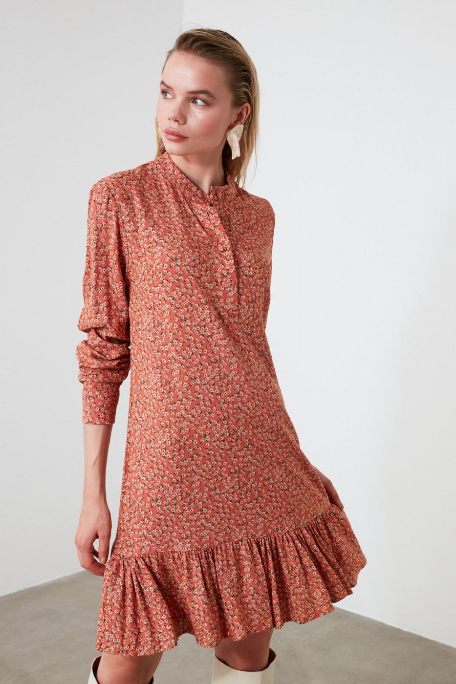 Trendyol Tile Floral Patterned Dress