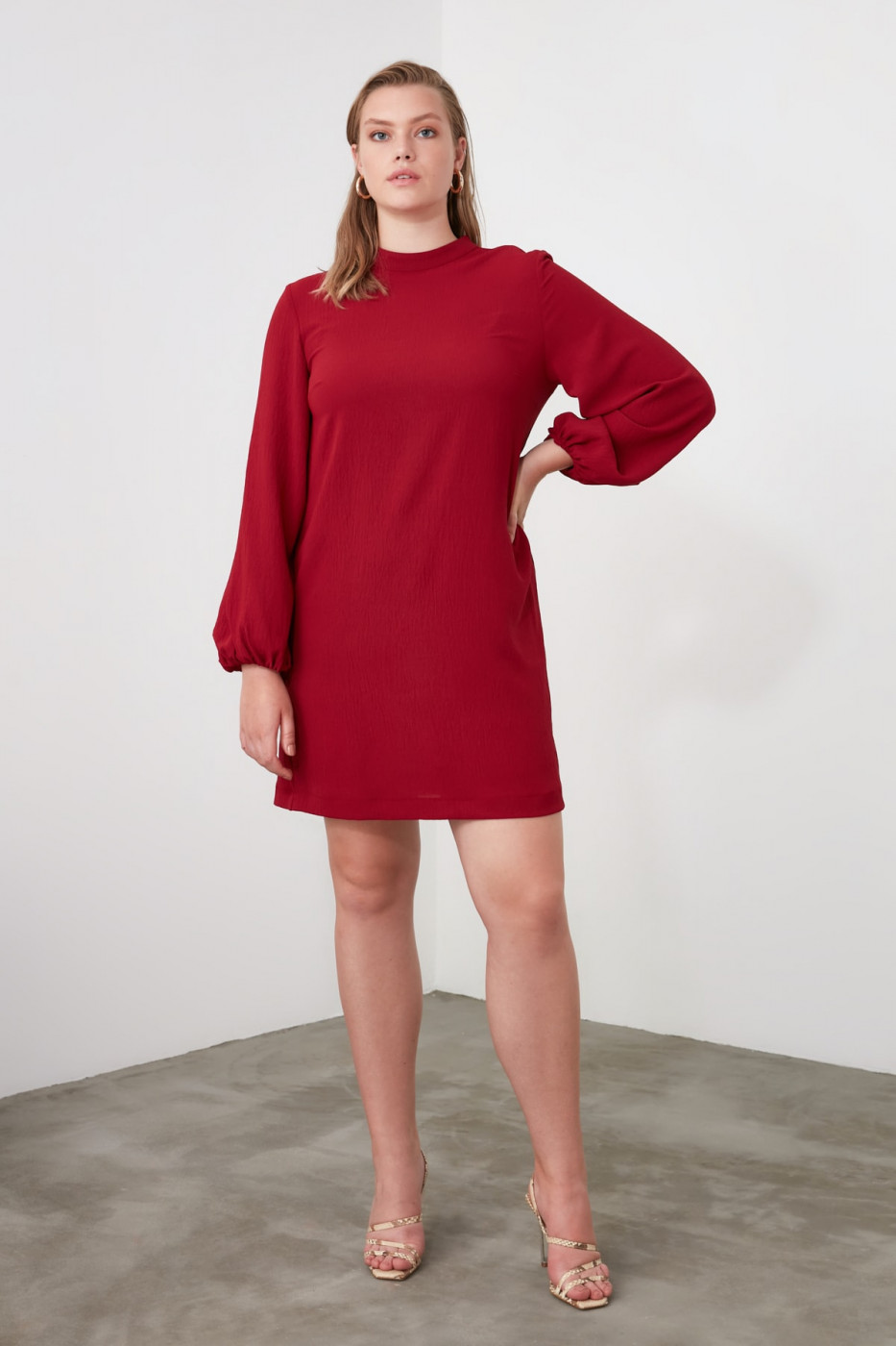 Trendyol Bordeaux Basic Dress