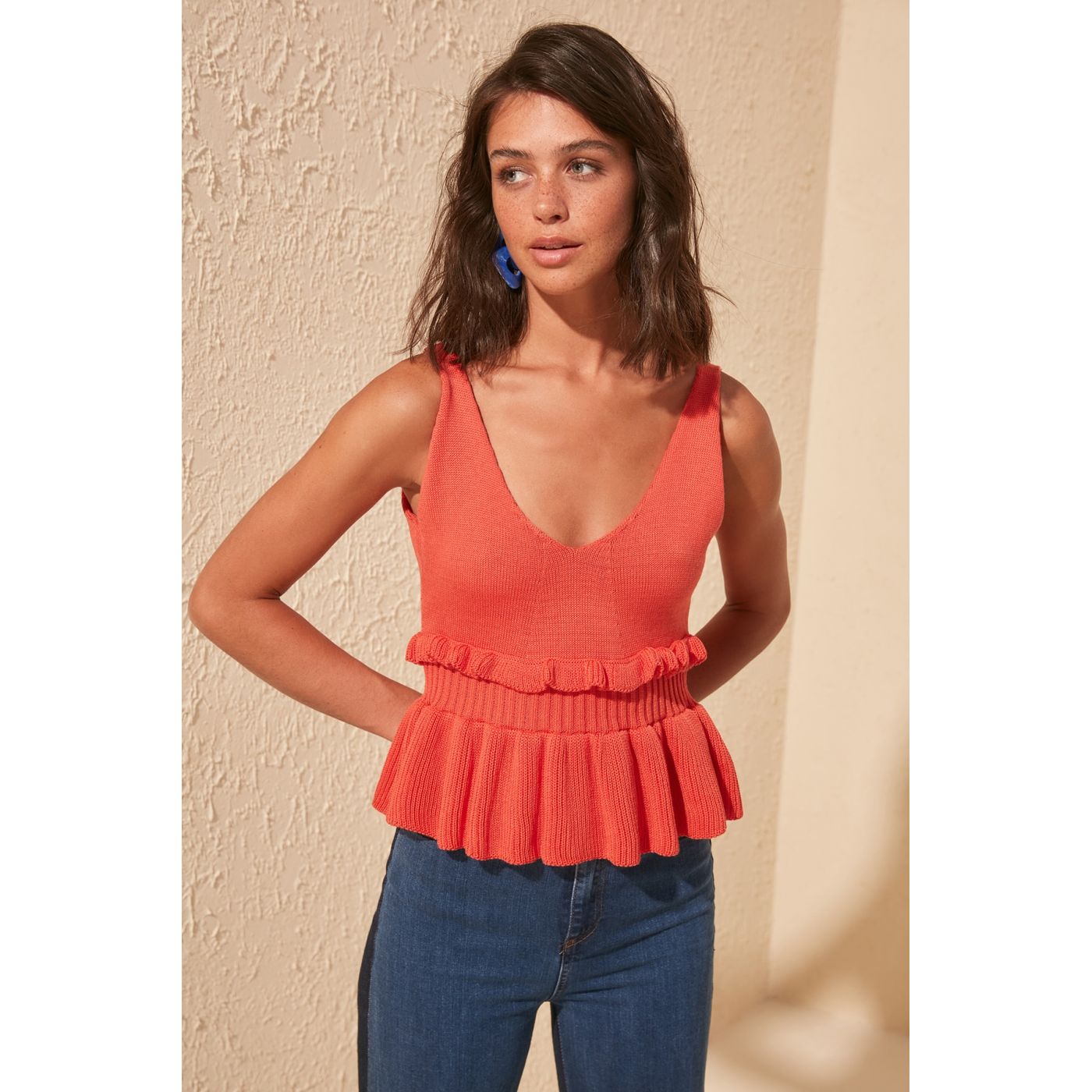 Trendyol Coral Volli KnitEr Blouse