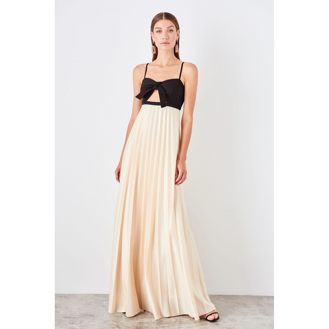 Trendyol Multicolor pleise detailed evening dress