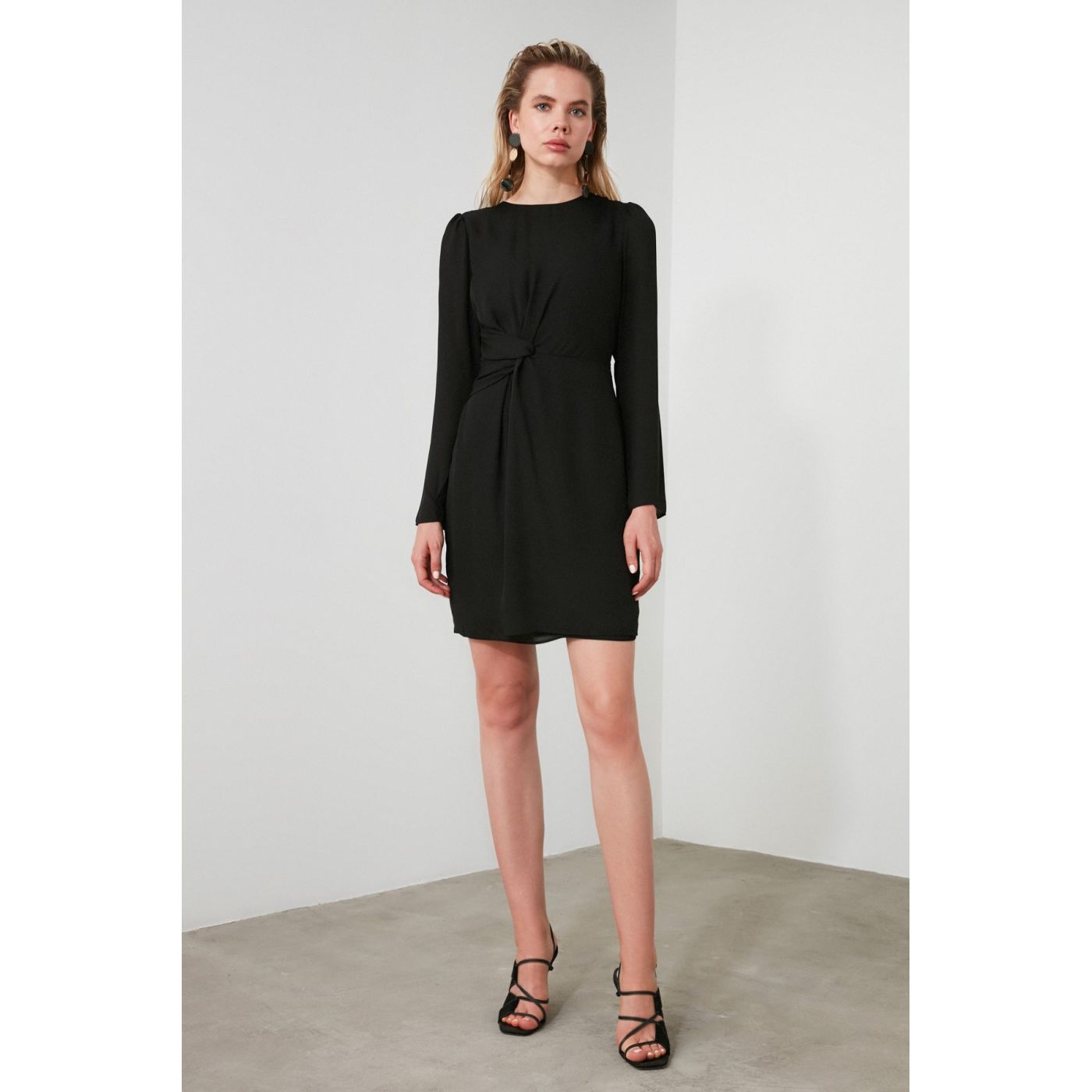 Trendyol Black Waist Detail Dress