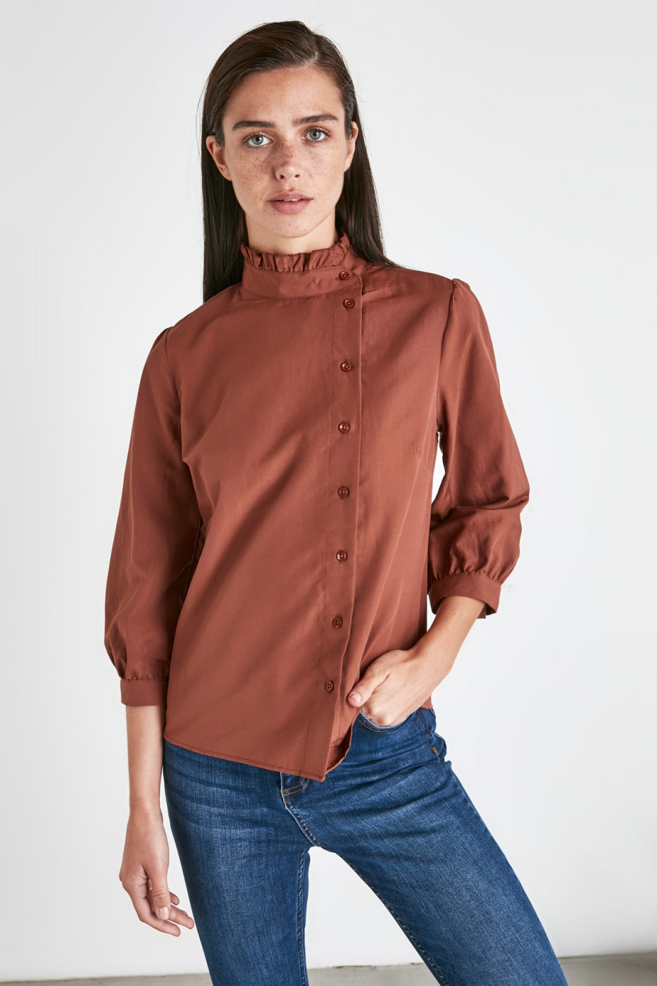 Trendyol Brown Basic Shirt