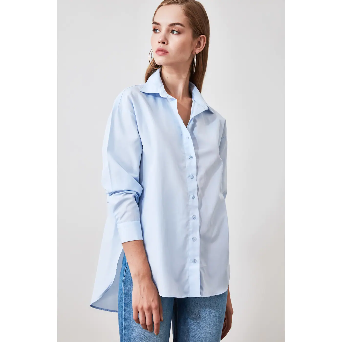 Trendyol Blue Loose Fit Shirt