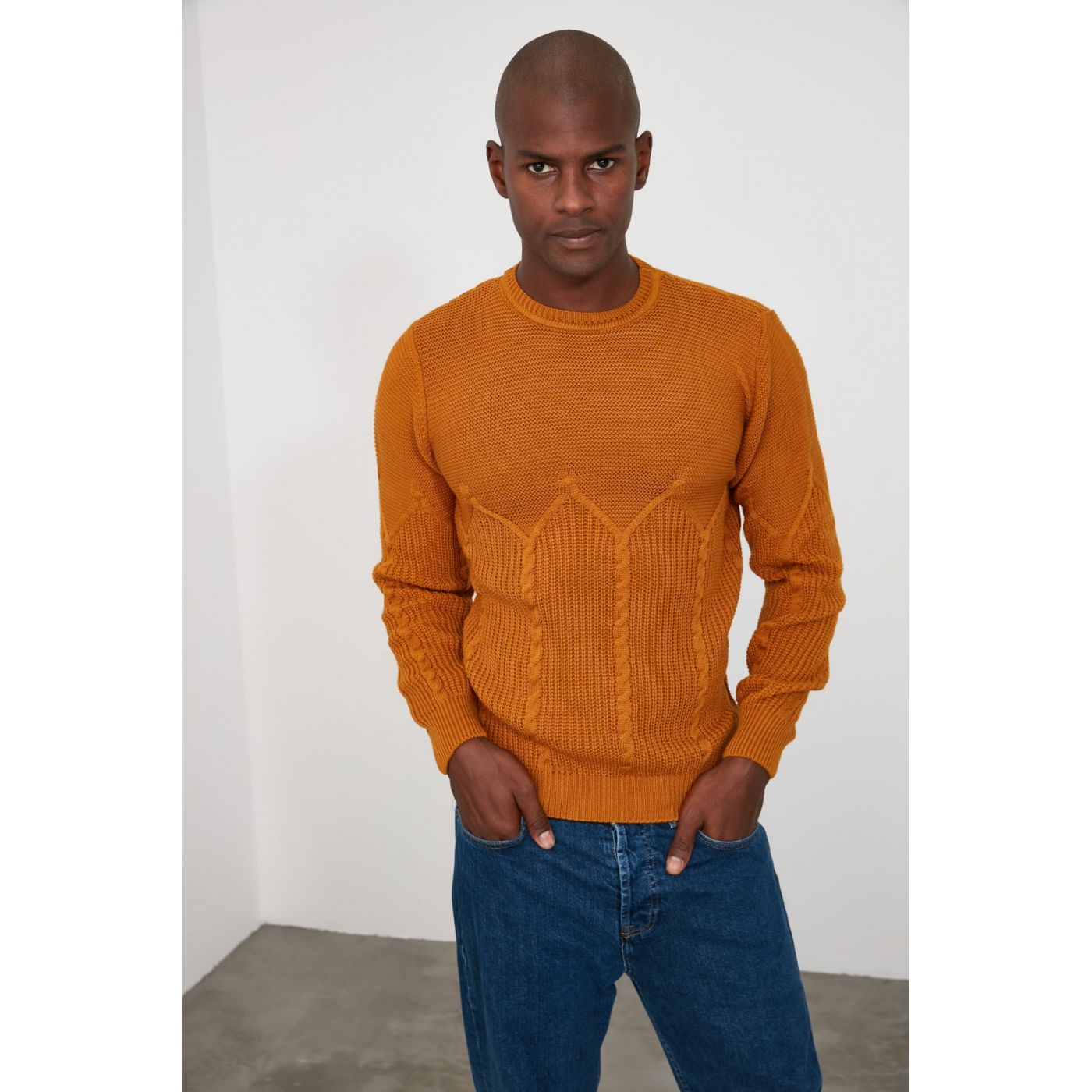 Trendyol Mustard Men's Sweater