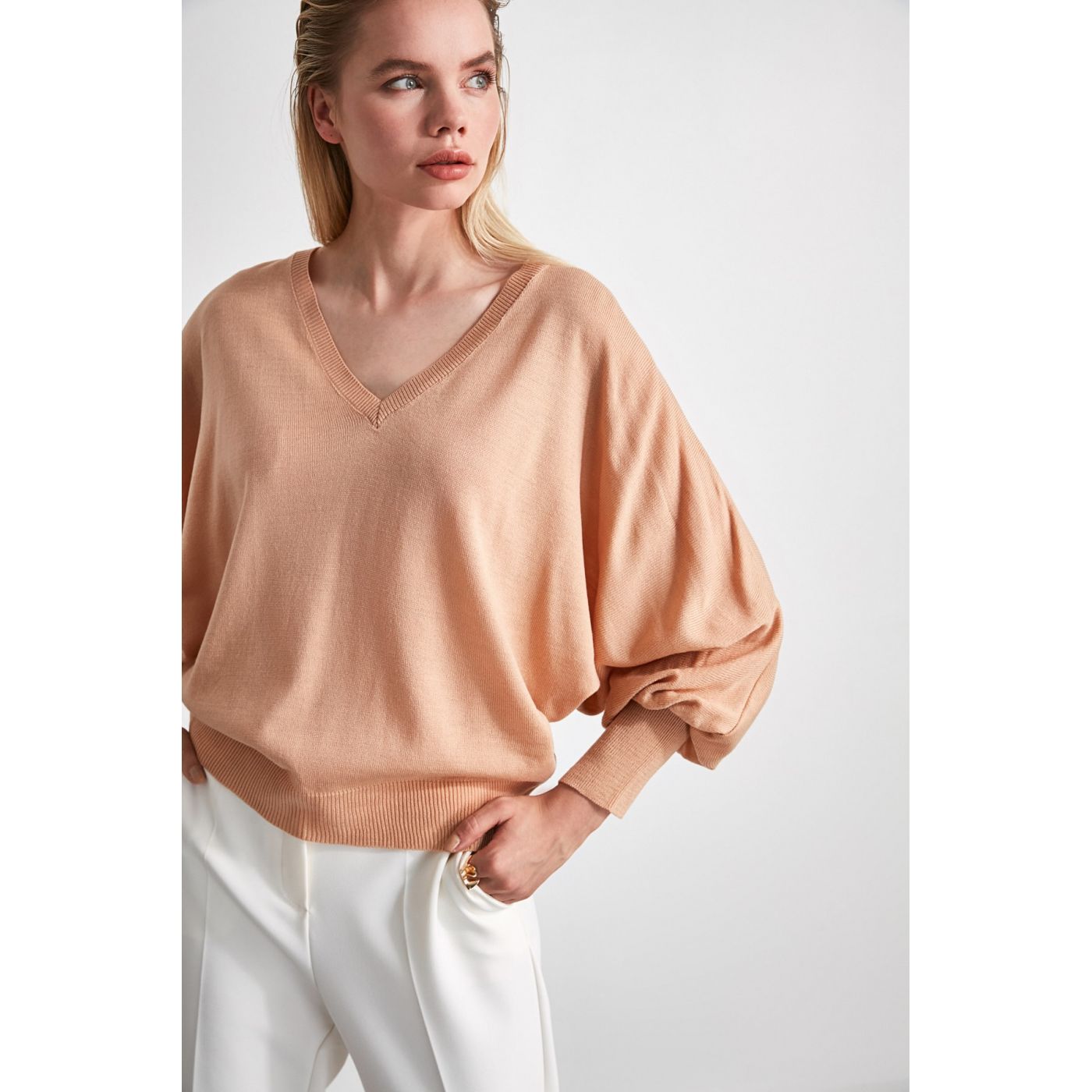 Trendyol Camel Bat Armwear Sweater