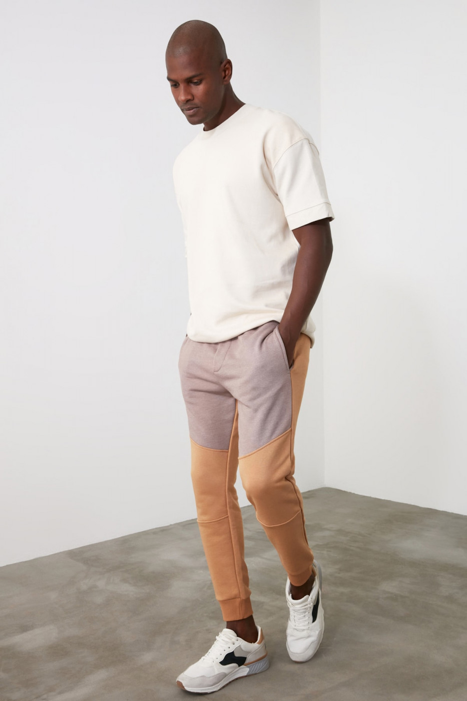 Trendyol Camel Men's Panel Tracksuit bottom