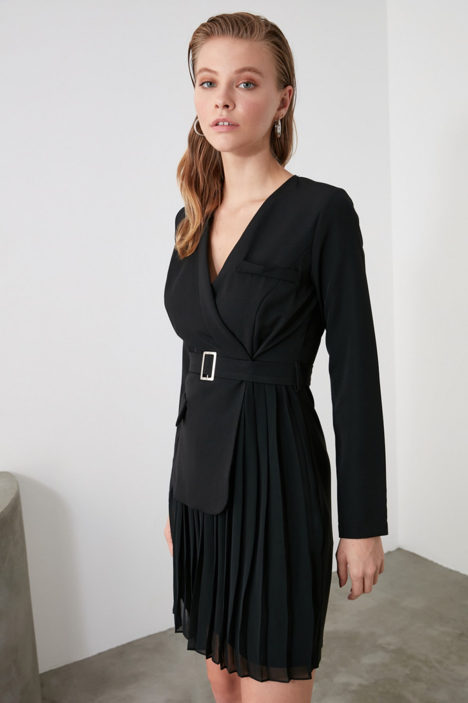 Naiste kleit Trendyol Pleated