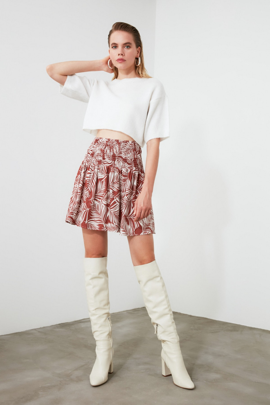 Trendyol Brown Ruffled Skirt
