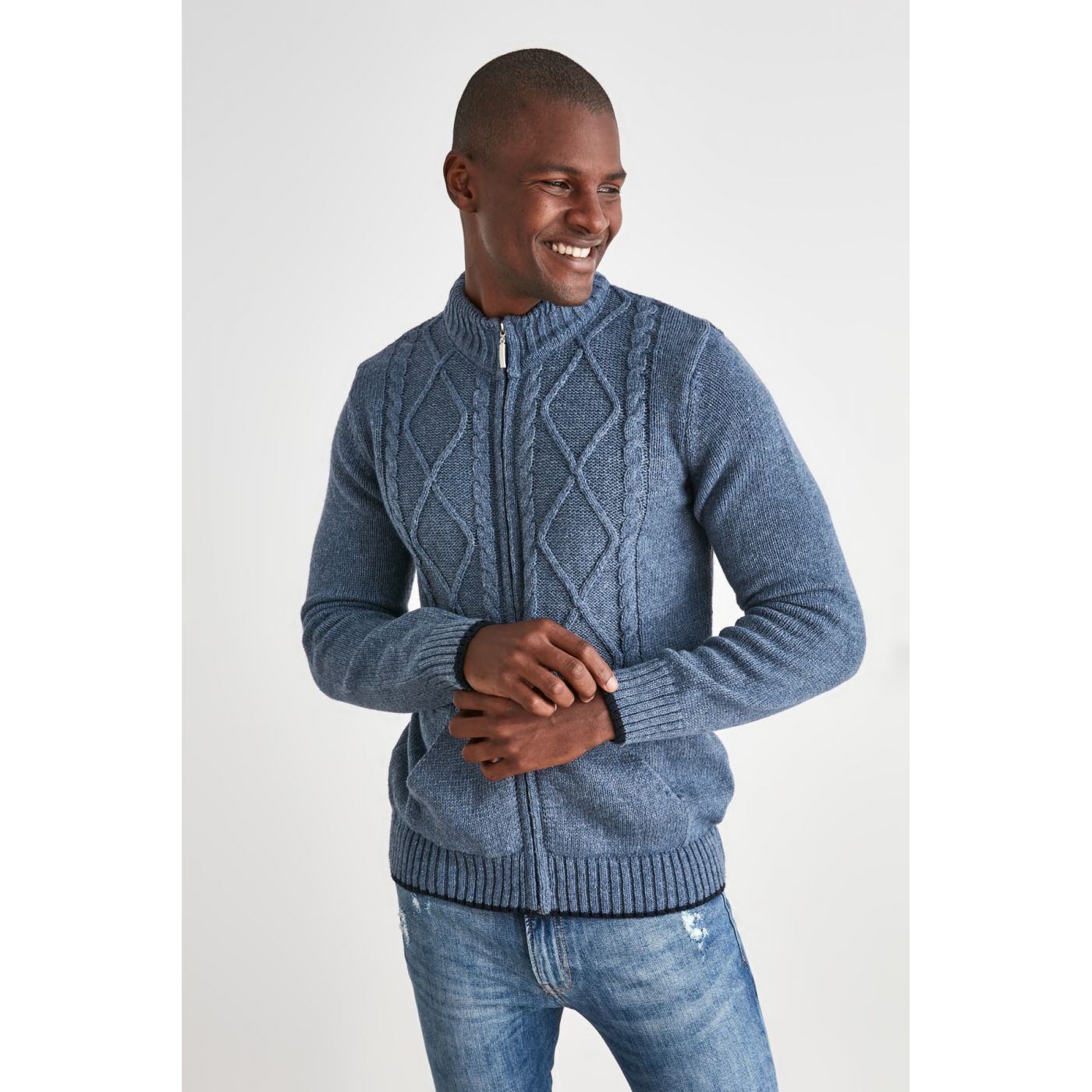 Trendyol Indigo Men's Knitwear Cardigan