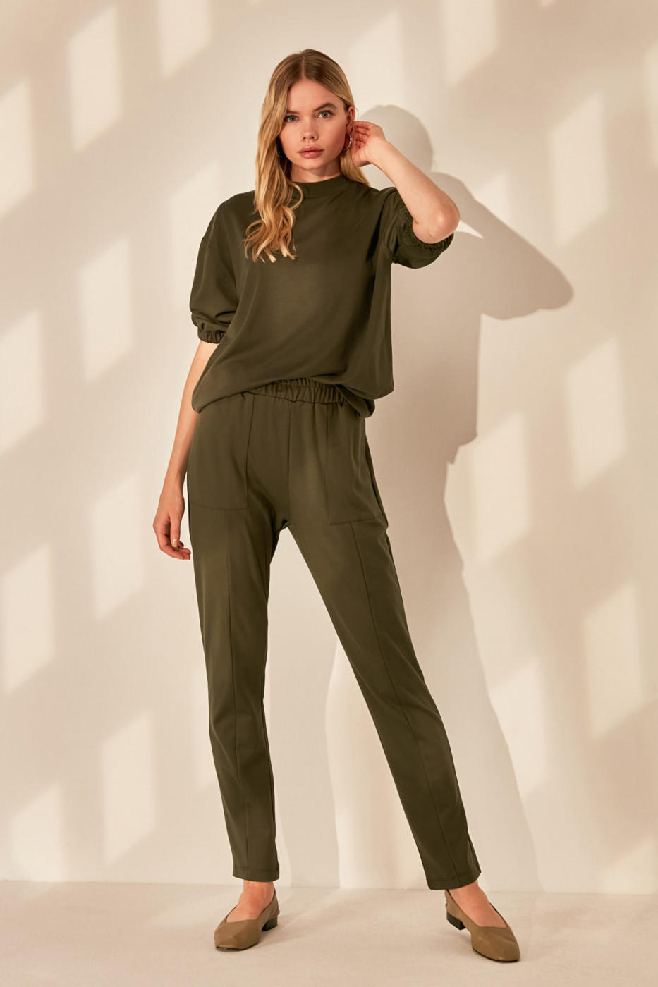 Trendyol Khaki Knitting 2 Package Bottom-Top Team