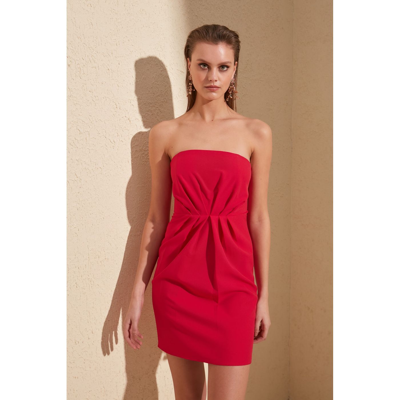 Trendyol Fuchleour Pucker Detailed Dress