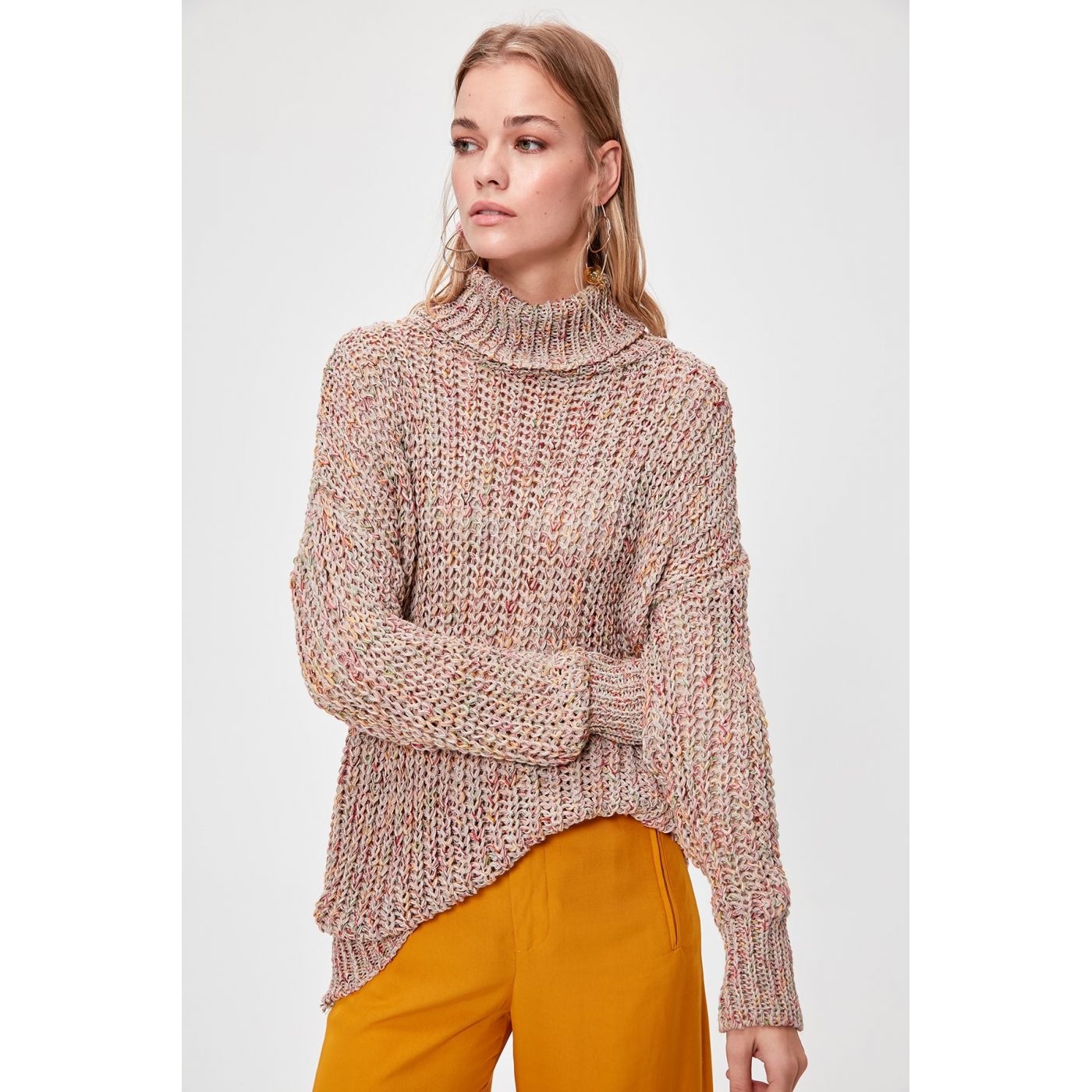 Trendyol Ecru Colored Yarn Knitwear Sweater