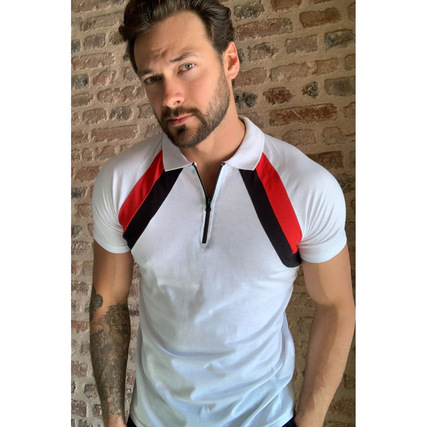 Trendyol White Men Polo Collar T-shirt
