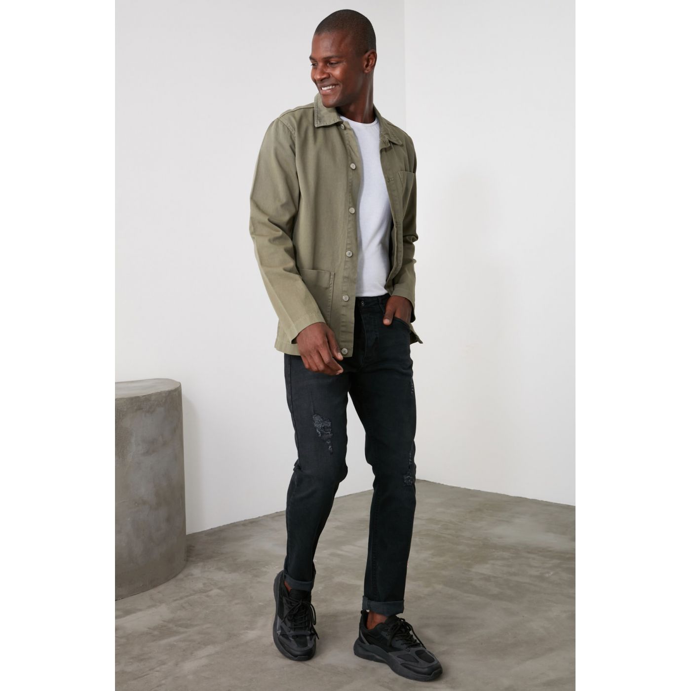 Trendyol Anthracite Male Destroyskinny Jeans