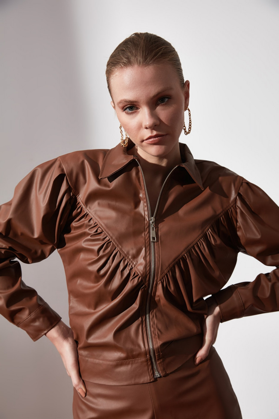 Trendyol Brown Assn. Detailed Jacket Jacket