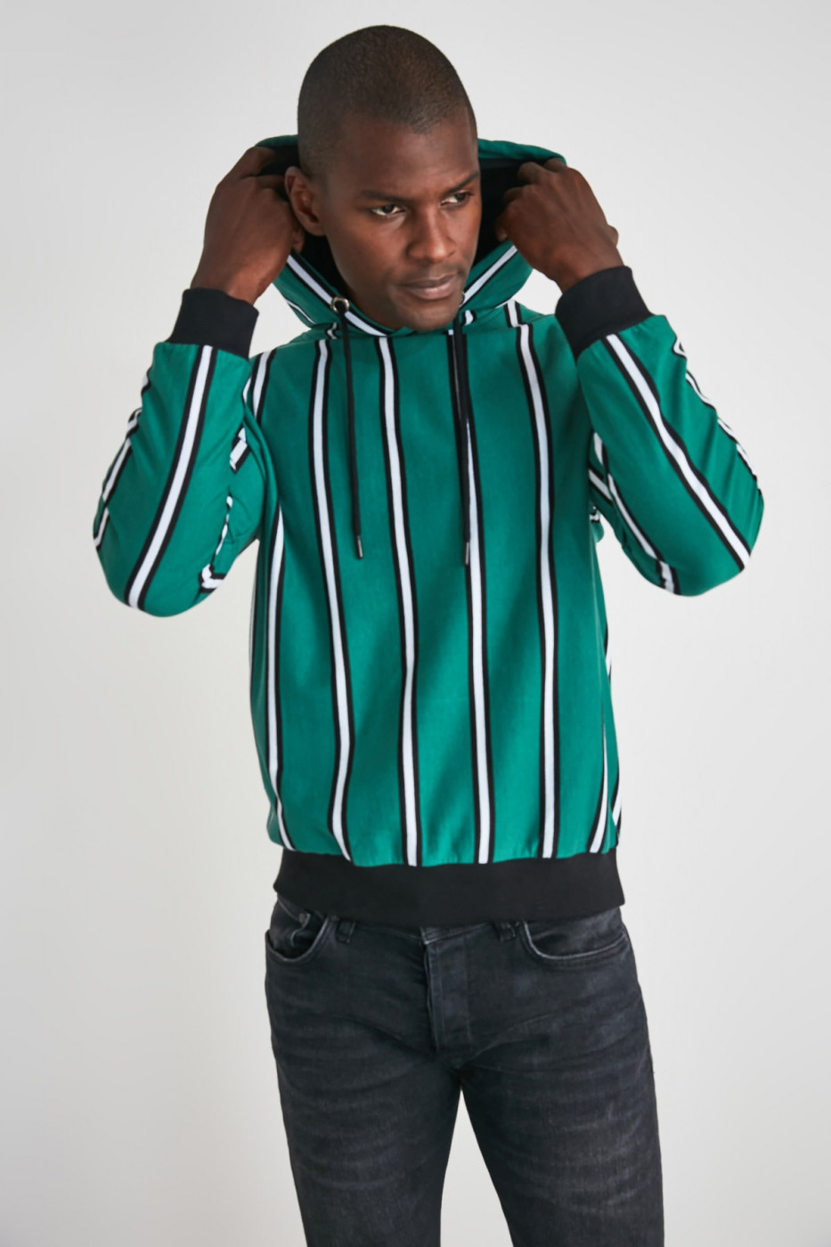 Trendyol Green Men's Hooded Sweatshirt