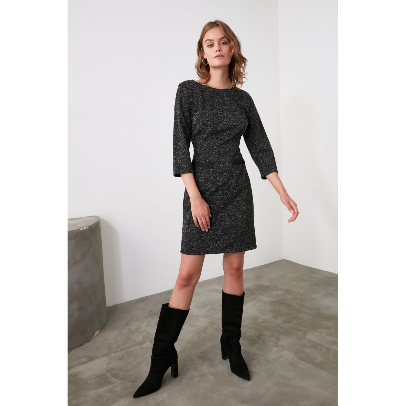 Trendyol Black Pocket Detailed Dress