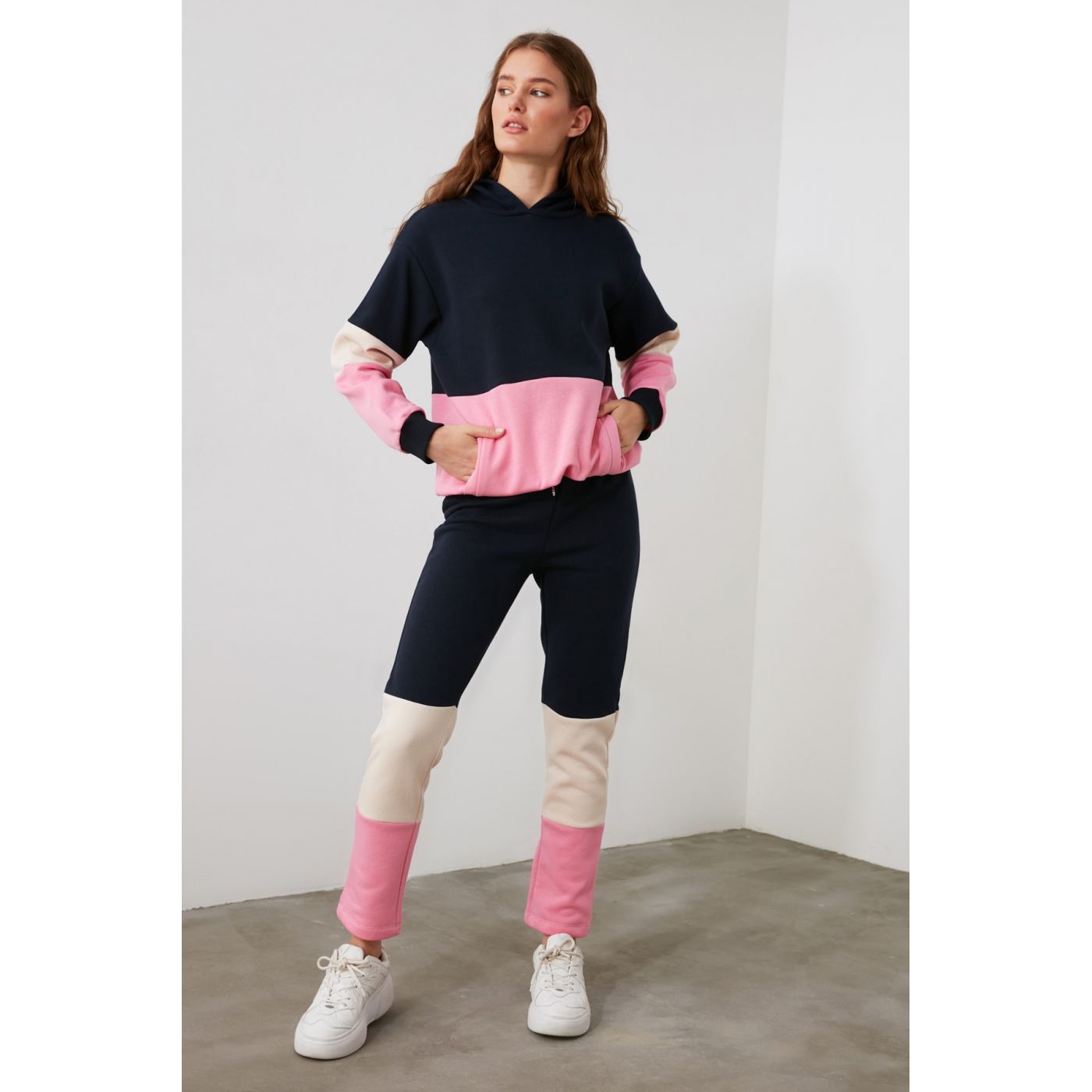 Trendyol Multicolor Color Block Knitted Tracksuit bottom