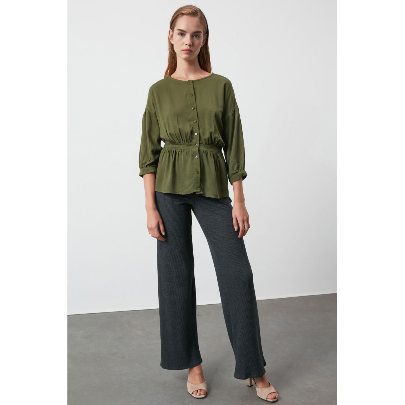 Trendyol Khai Button Detailed Blouse