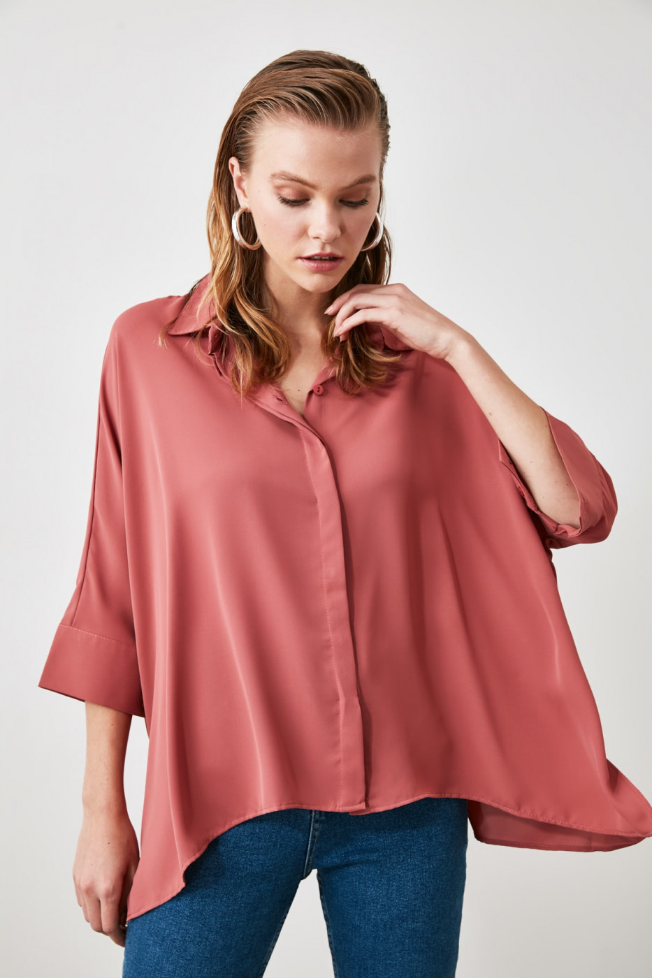 Trendyol Rose Dry Short Sleeve Shirt